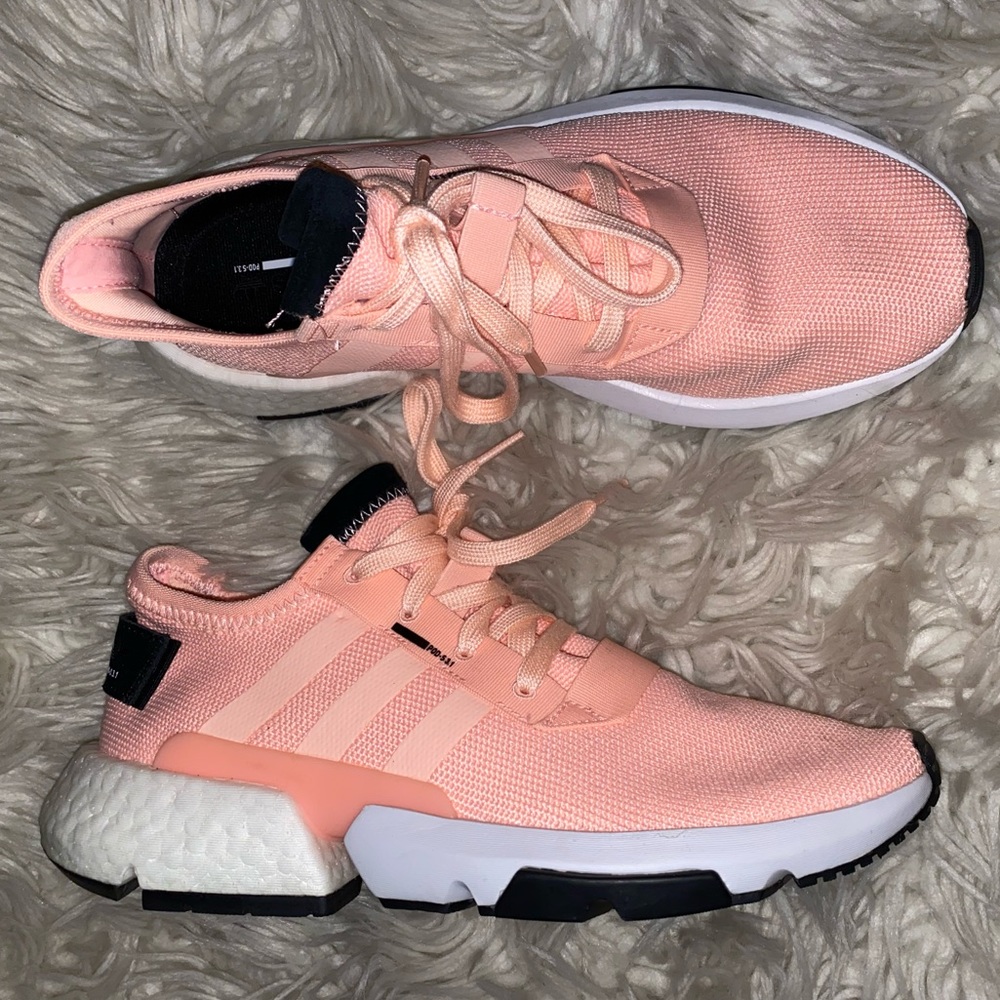 Adidas neon pink athletic shoes- Size 9